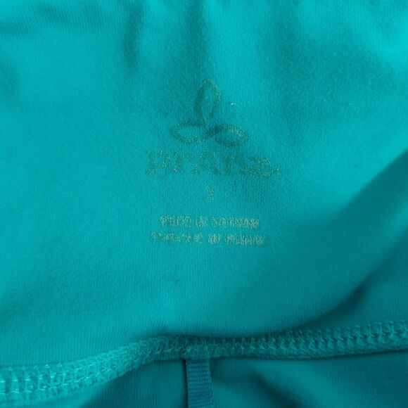 Prana Womens Small 30x20 Teal Stretch Mid-Rise Yoga Capri Legging Pants - Picture 4 of 8